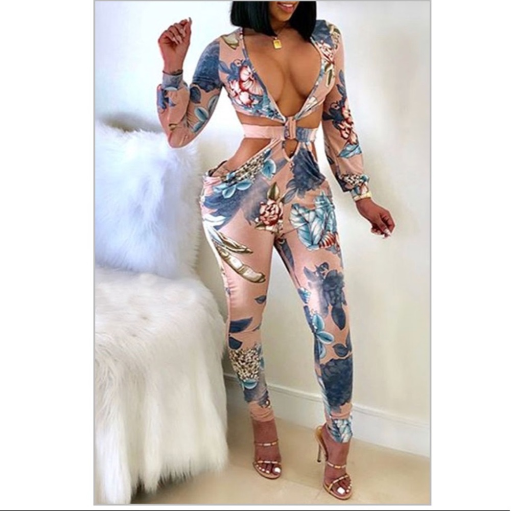 New floral jumpsuit M